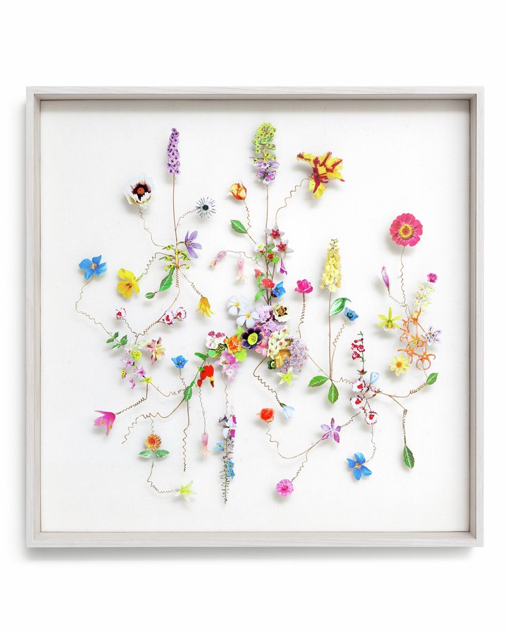 Flower construction #151 (w:59,5 h:59,5 d:6.5 cm)